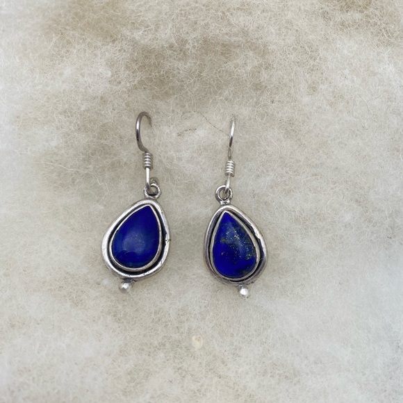 92.6 SterlingSilver earrings either Lapis, Smokey Quartz, Amethyst or Moonstone. - Picture 1 of 4